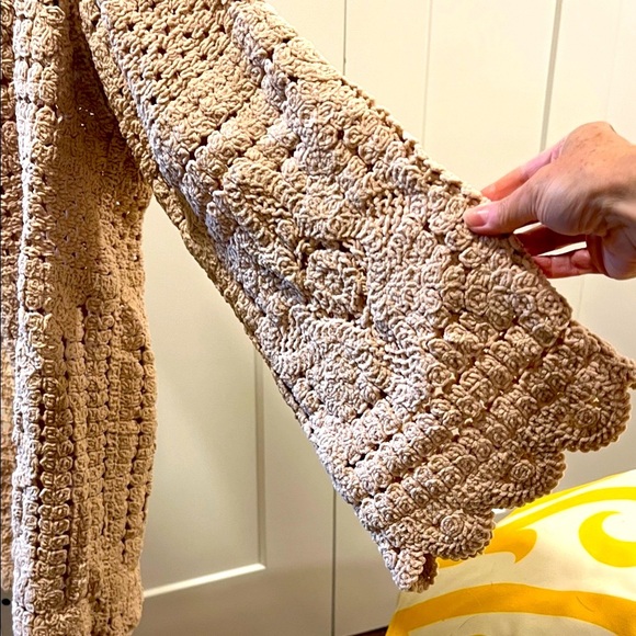 POL Crochet Open-Front Cardigan - Beige - Picture 4 of 4